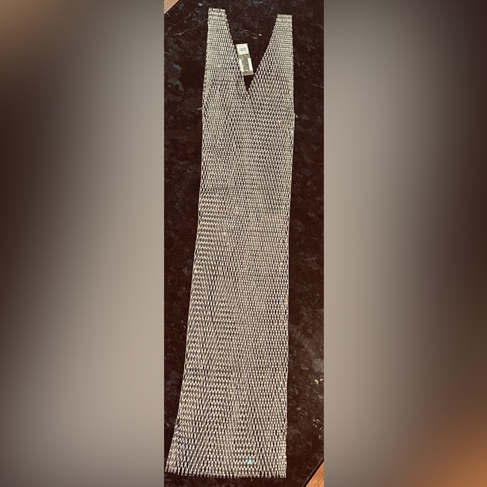 Gold Mesh With Onyx Crystal Sleeveless Dress